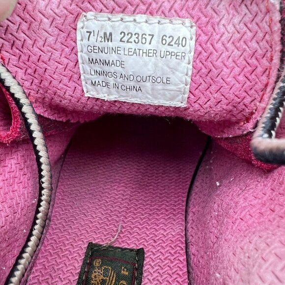 Timberland 22367 Nelli Women Size 7.5M Pink Nubuck Waterproof 4 Eye Chukka Boot - Picture 11 of 12